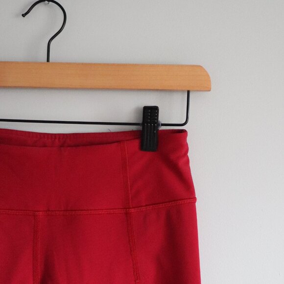 Lululemon Womens Pink Tight Stuff Sz 4 Scalloped Active Crop Run Leggings | 31" - Picture 5 of 11